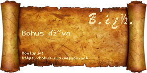 Bohus Éva névjegykártya